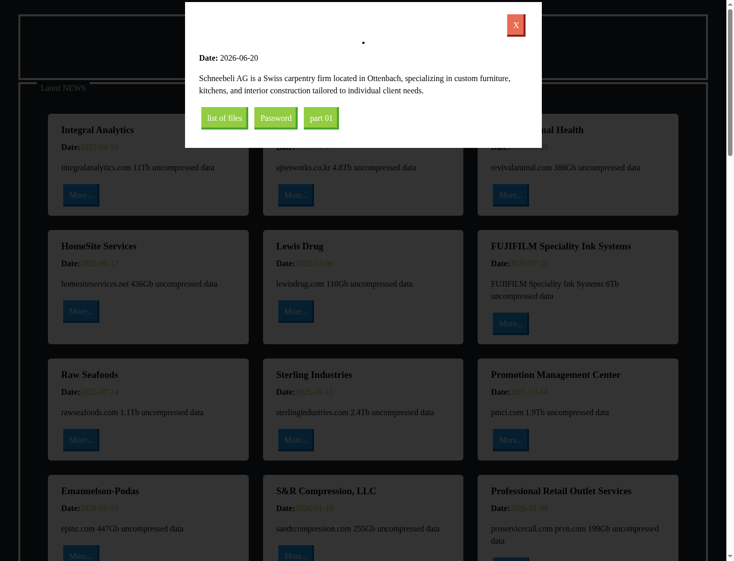 Screenshot der Detailseite
