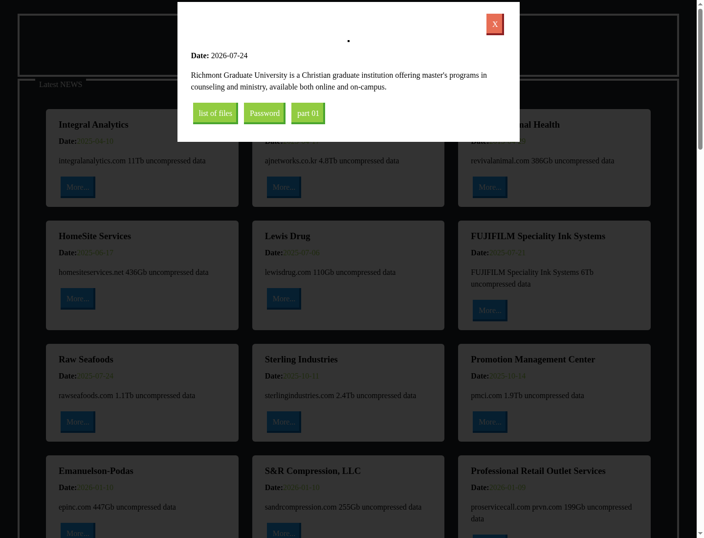 Screenshot der Detailseite
