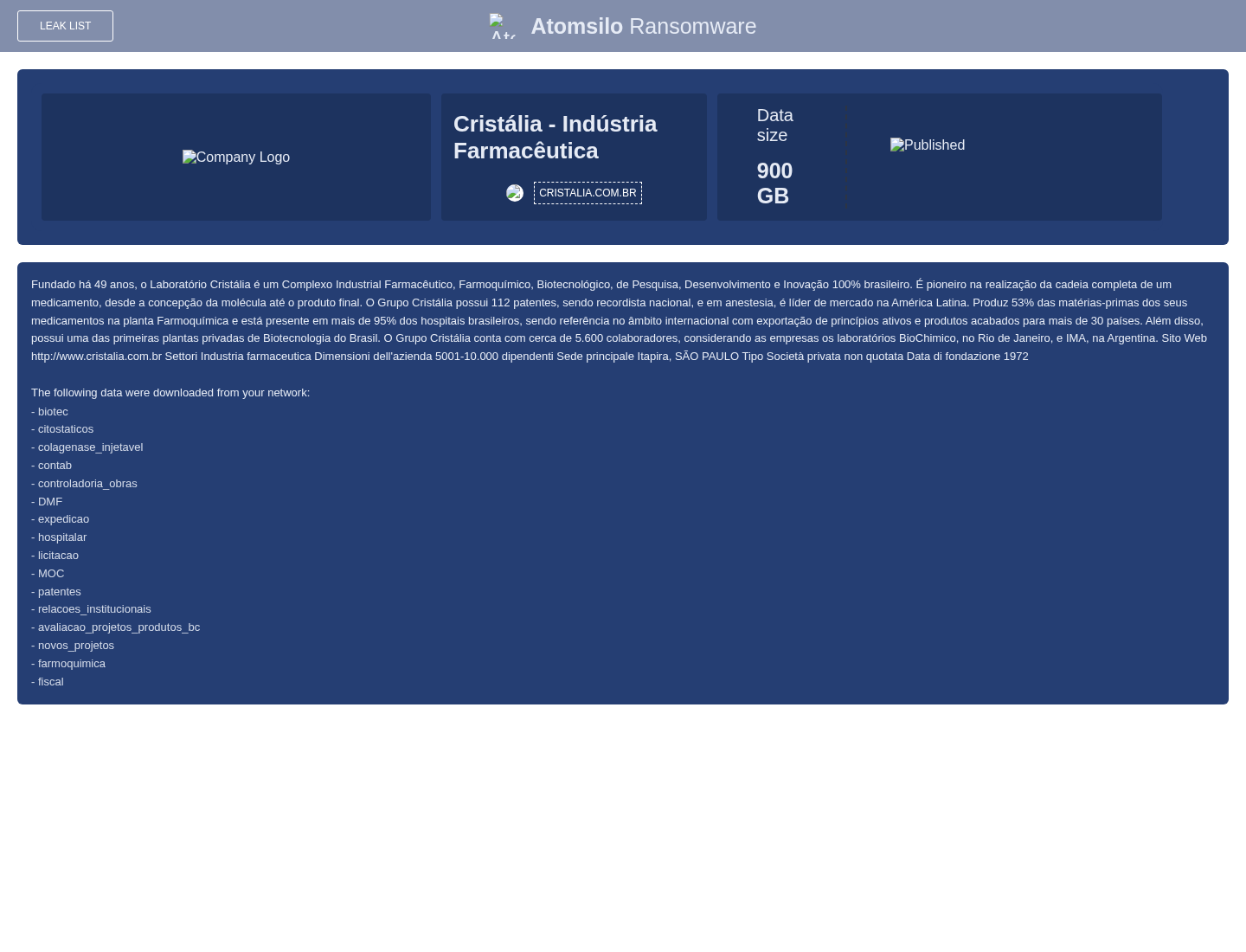 Screenshot der Detailseite