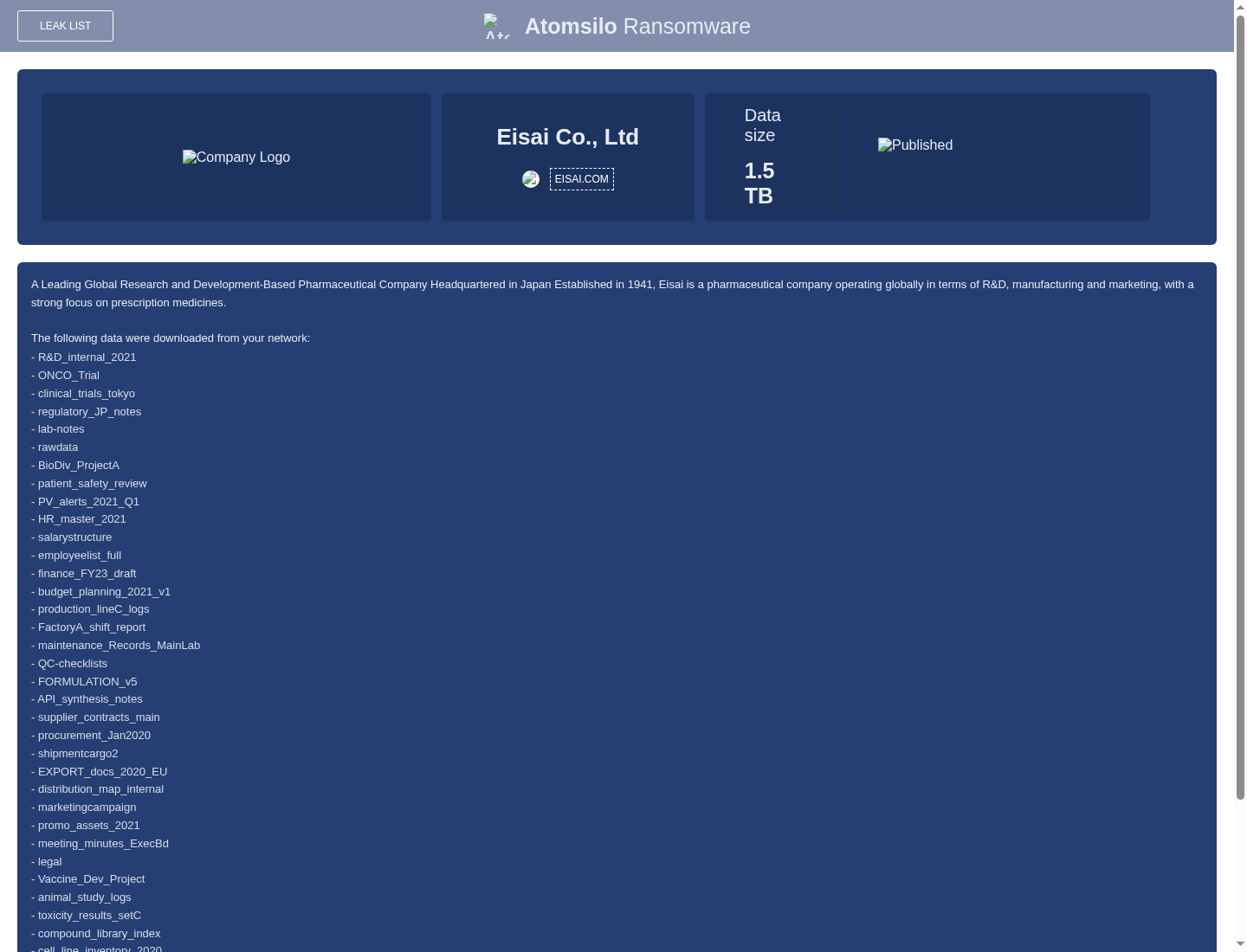 Screenshot der Detailseite