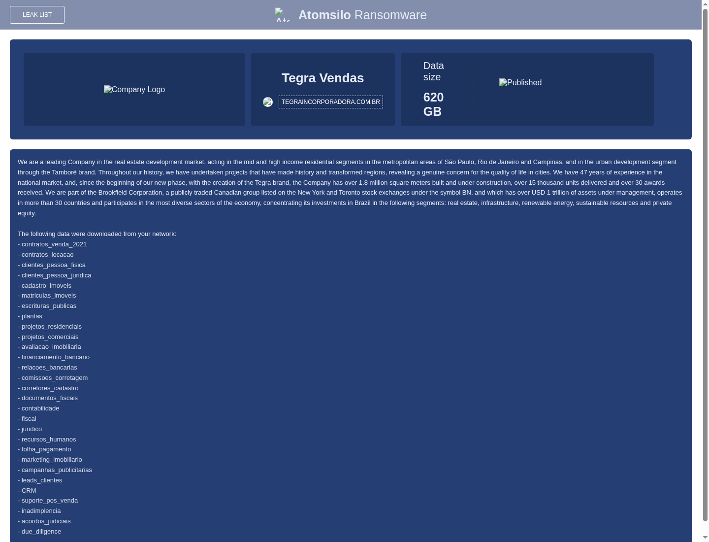 Screenshot der Detailseite