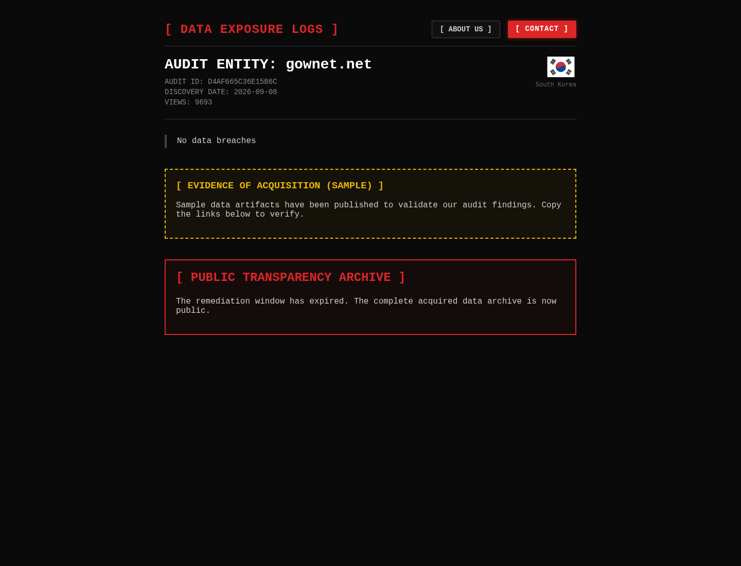 Screenshot der Detailseite