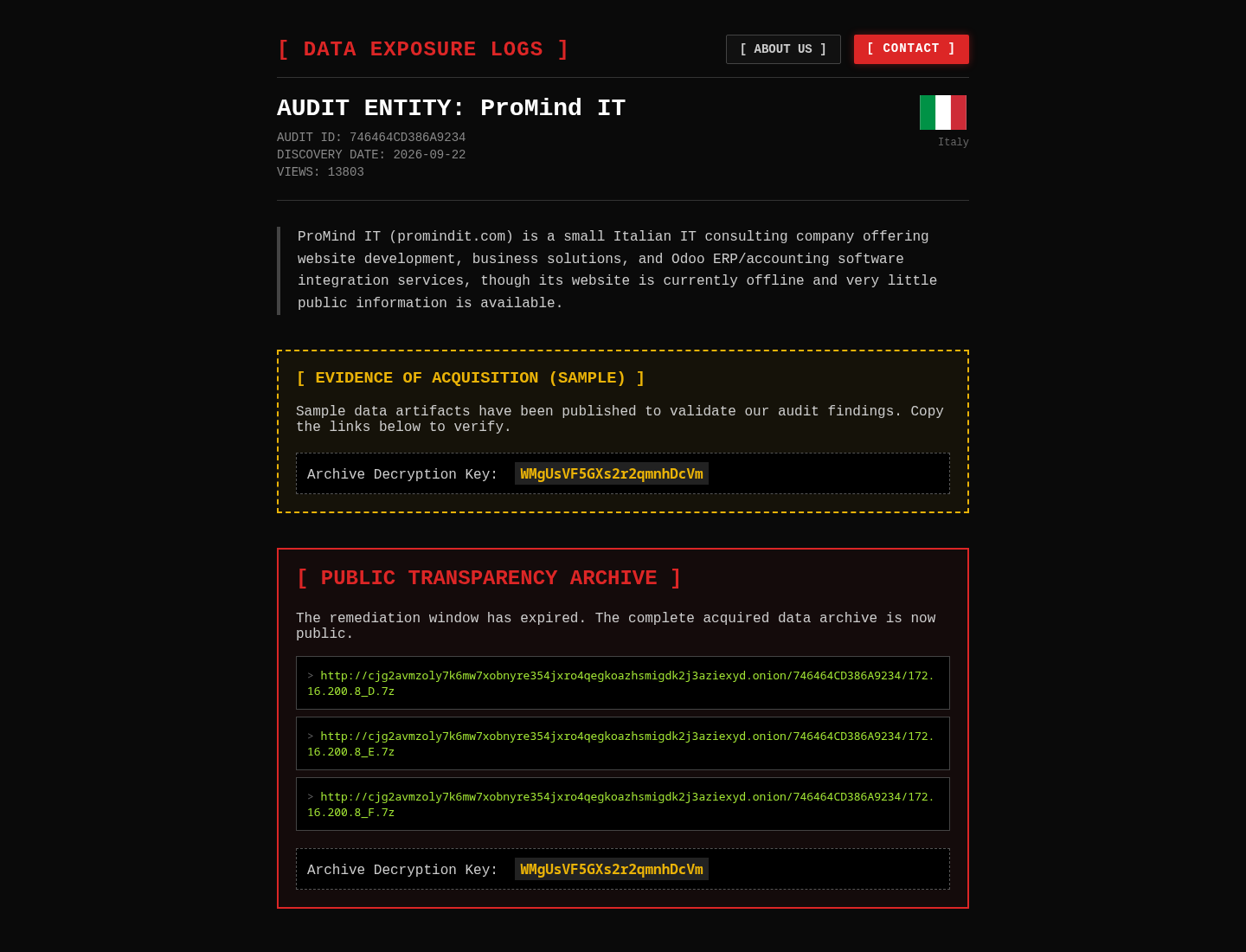 Screenshot der Detailseite