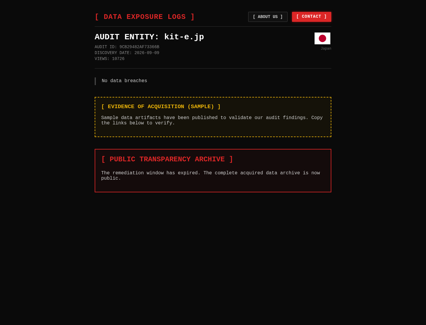 Screenshot der Detailseite