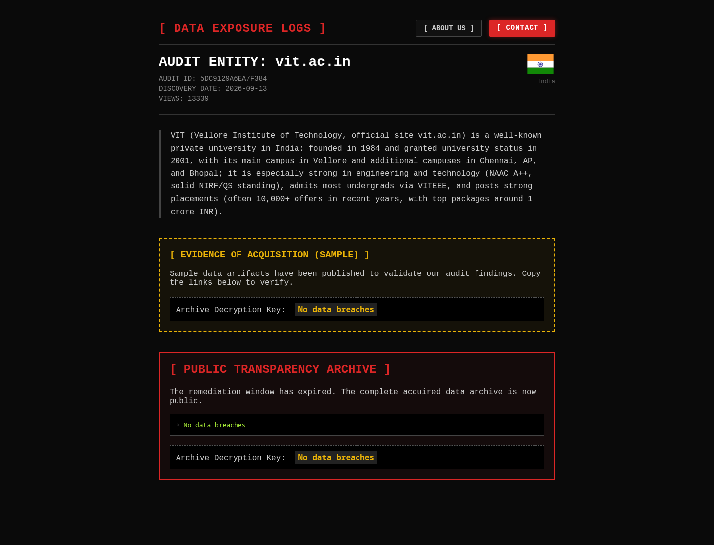 Screenshot der Detailseite