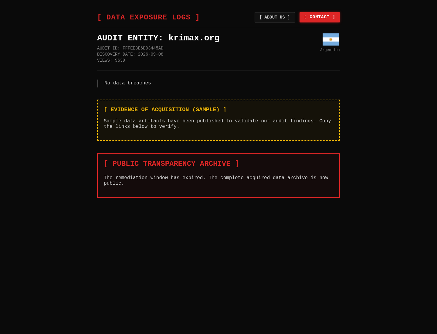 Screenshot der Detailseite