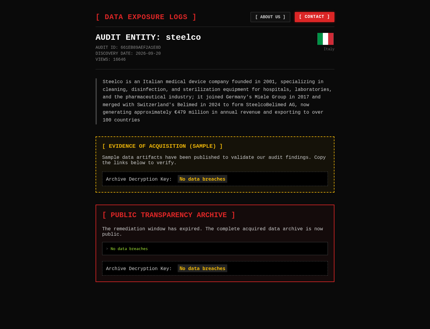 Screenshot der Detailseite
