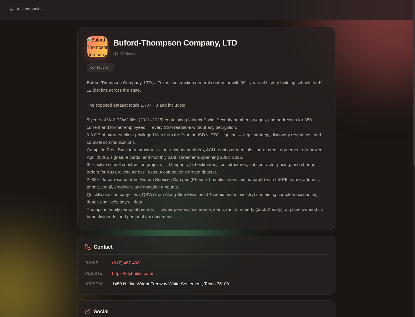 Screenshot der Detailseite
