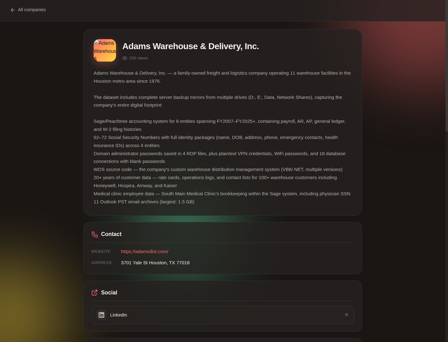 Screenshot der Detailseite