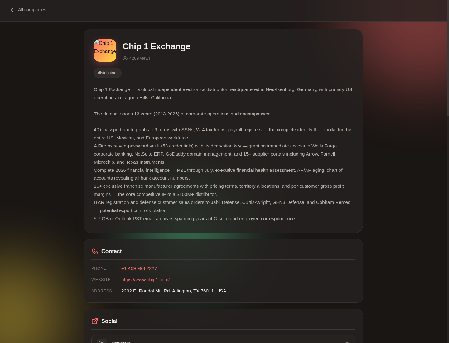 Screenshot der Detailseite