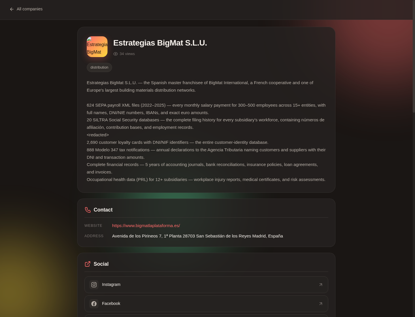 Screenshot der Detailseite