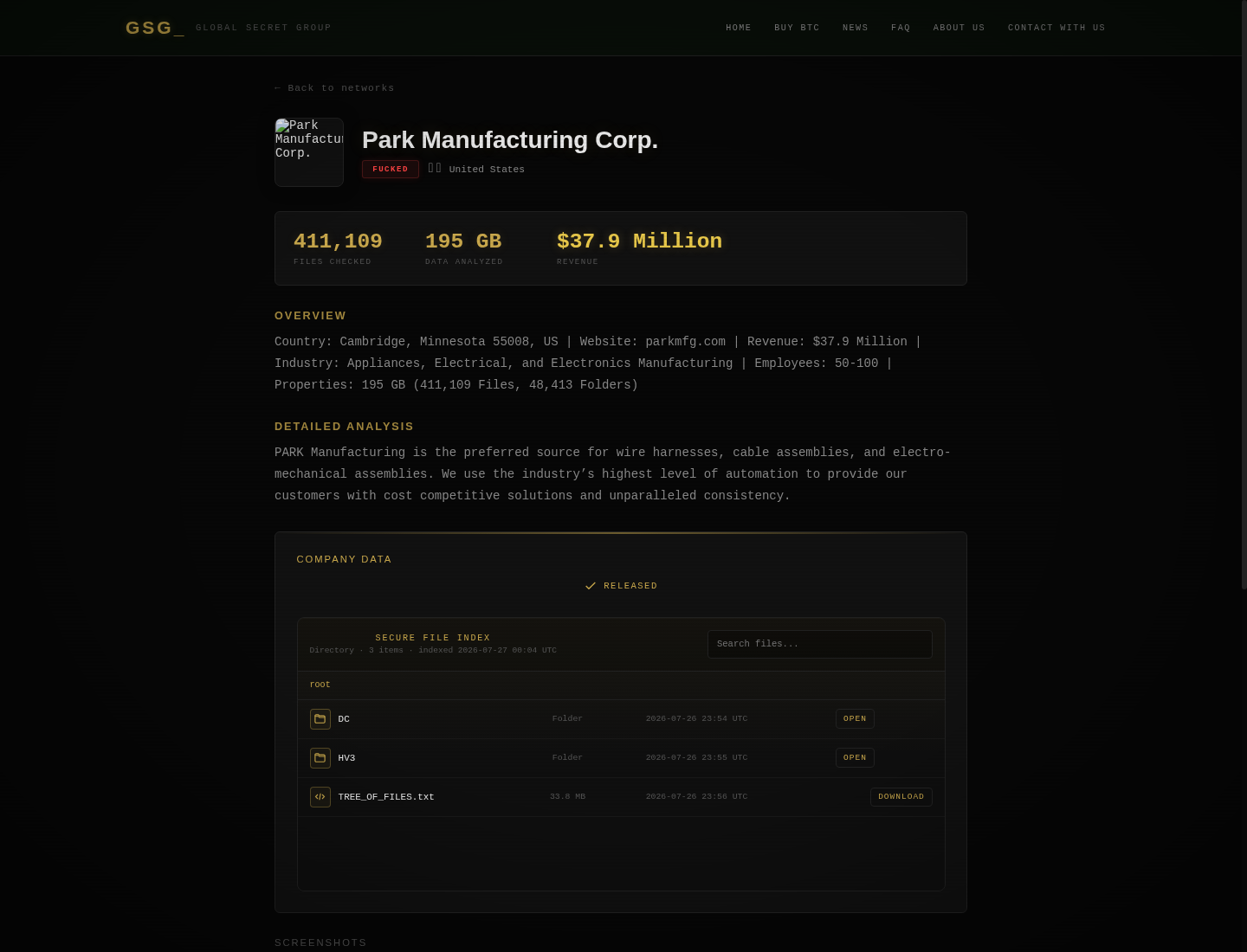 Screenshot der Detailseite
