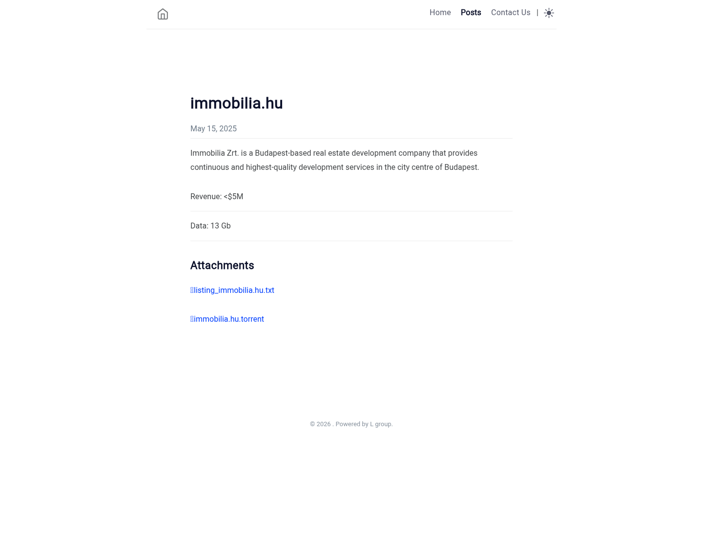 Screenshot der Detailseite