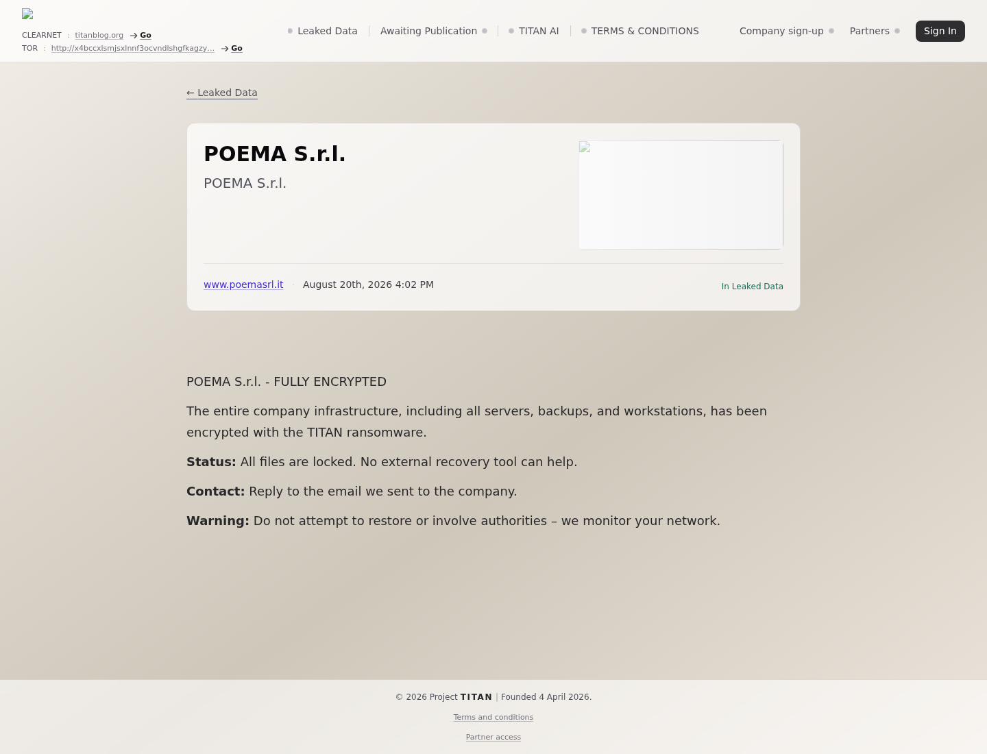 Screenshot der Detailseite