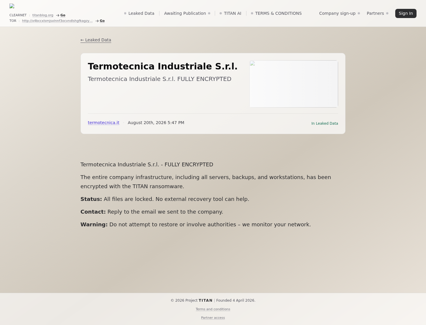 Screenshot der Detailseite