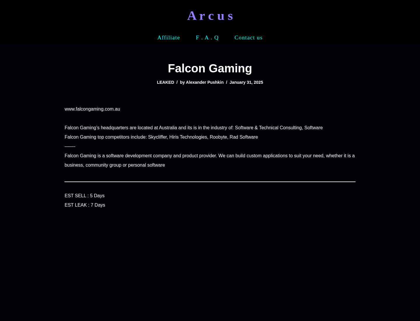 Screenshot der Detailseite