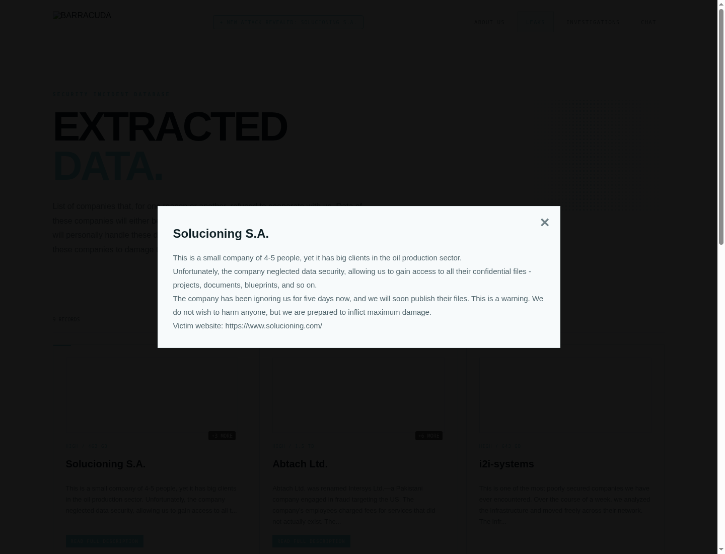 Screenshot der Detailseite