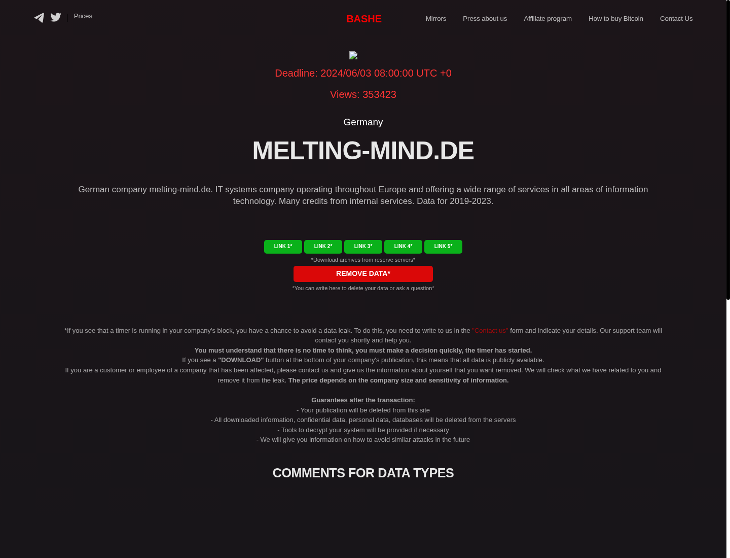 Screenshot der Detailseite