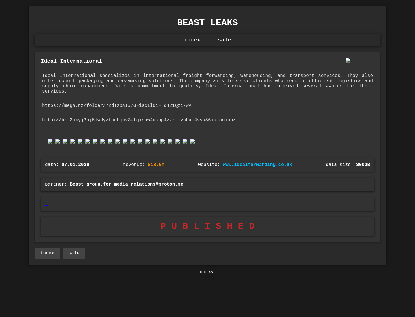 Screenshot der Detailseite