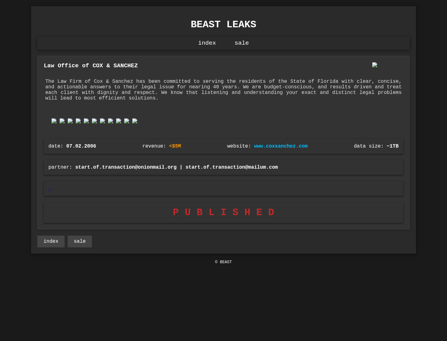 Screenshot der Detailseite