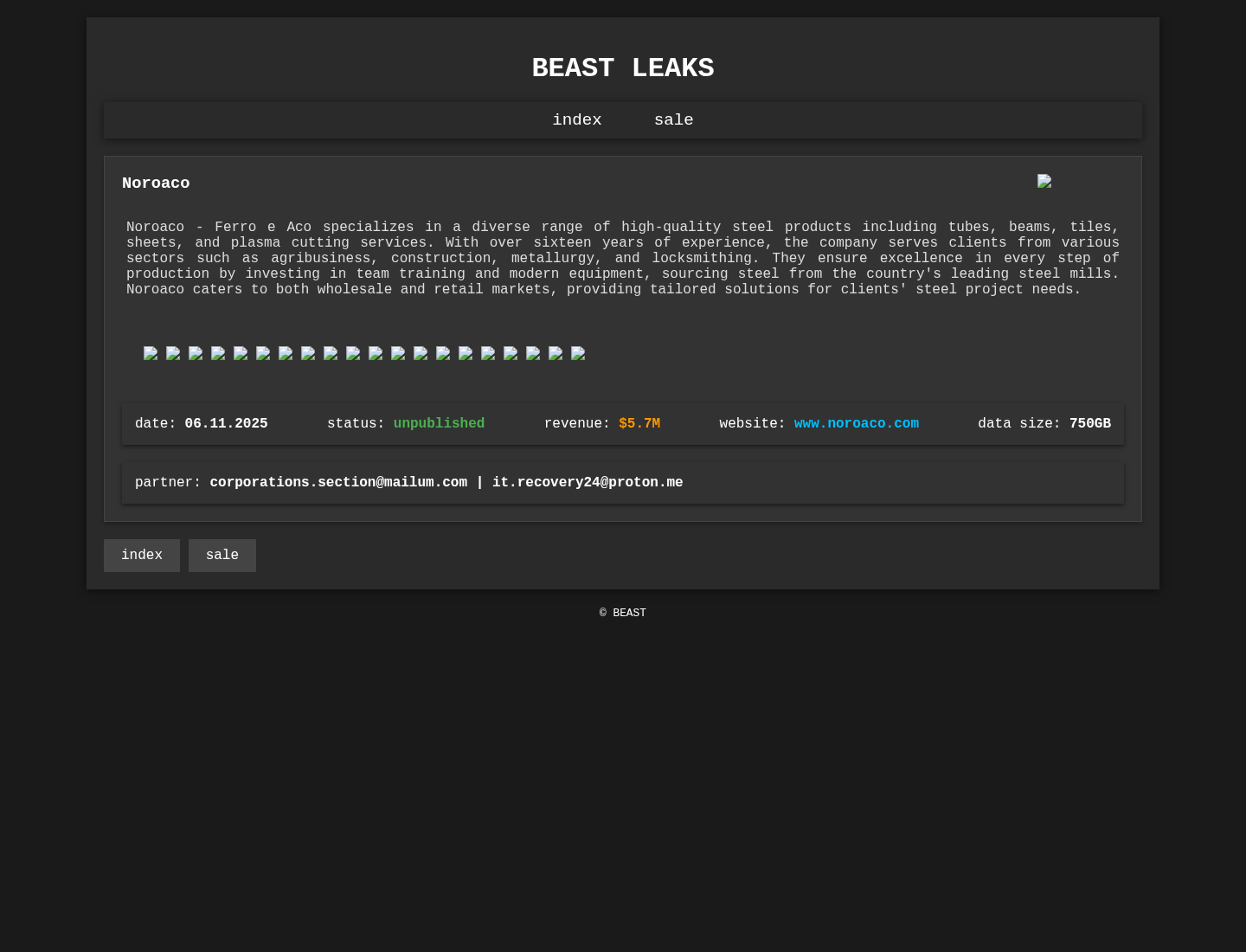 Screenshot der Detailseite