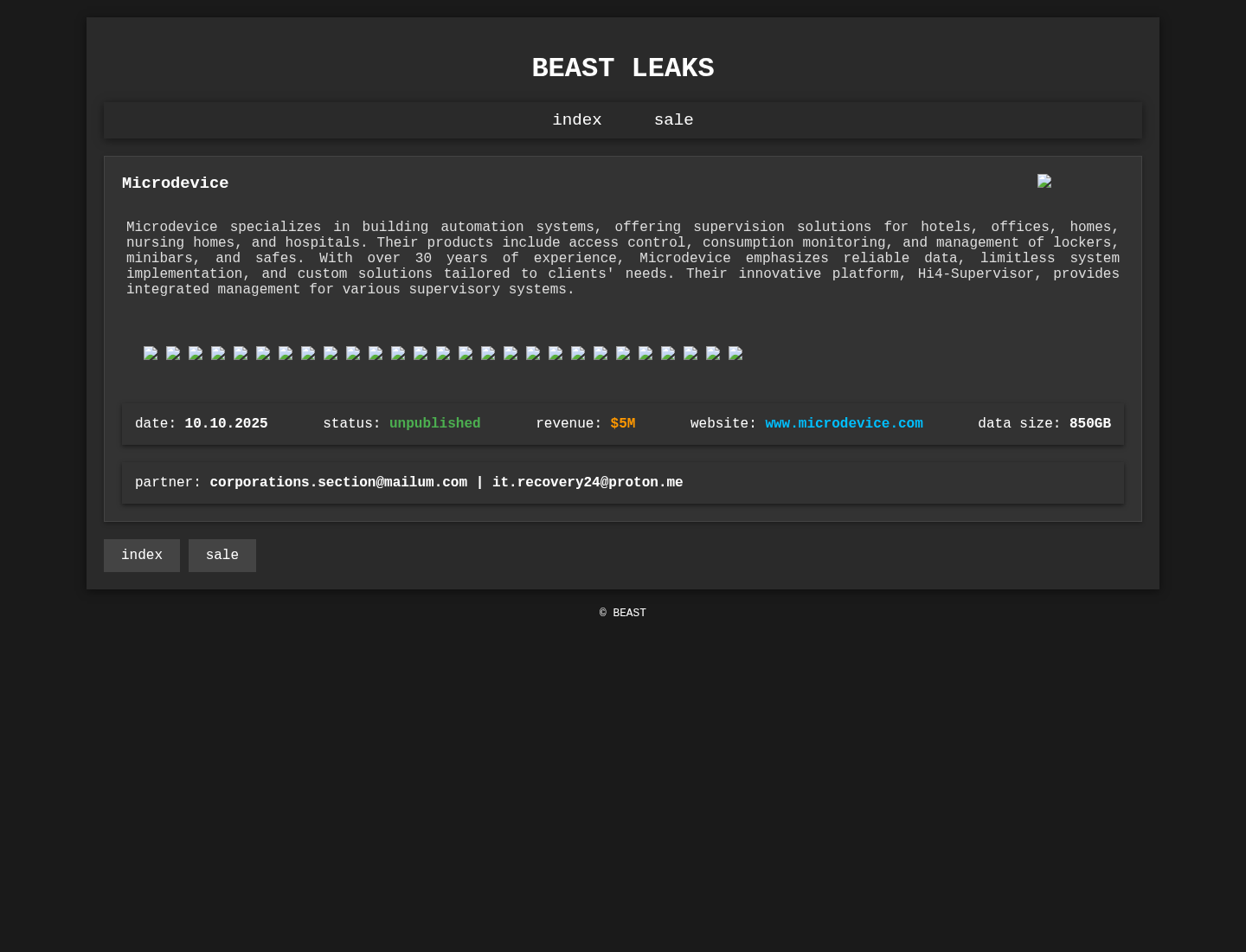 Screenshot der Detailseite