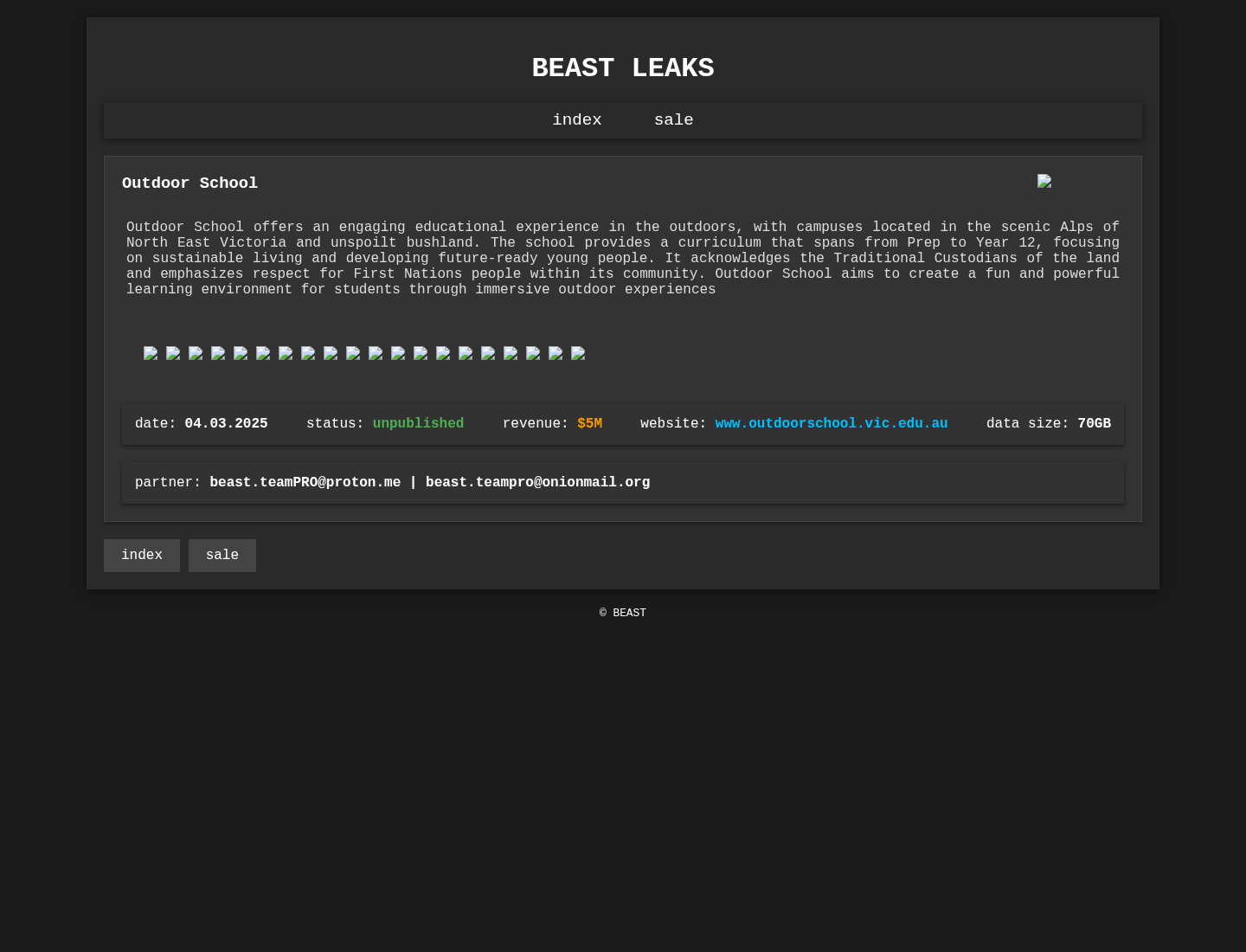 Screenshot der Detailseite