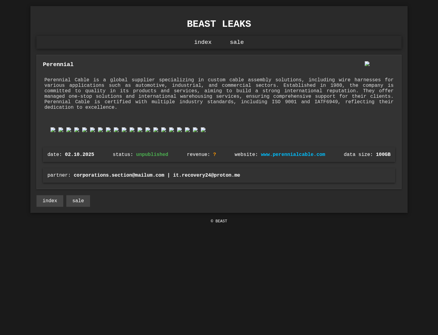Screenshot der Detailseite