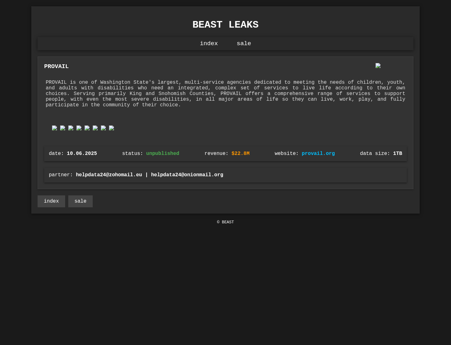 Screenshot der Detailseite