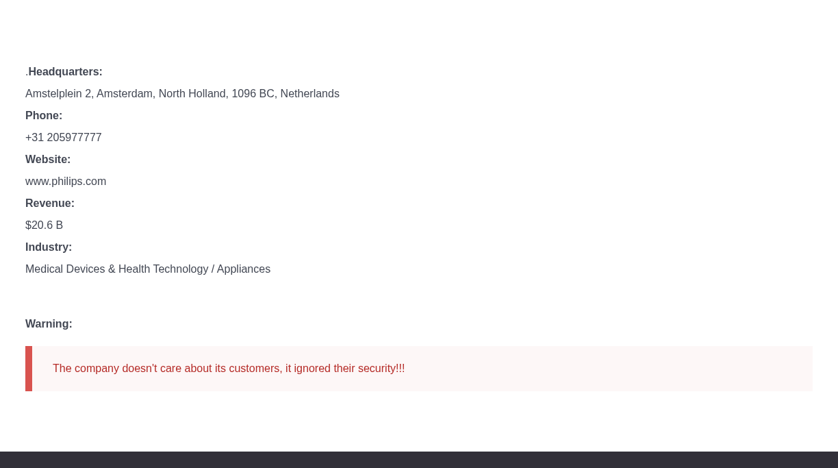 Screenshot der Detailseite