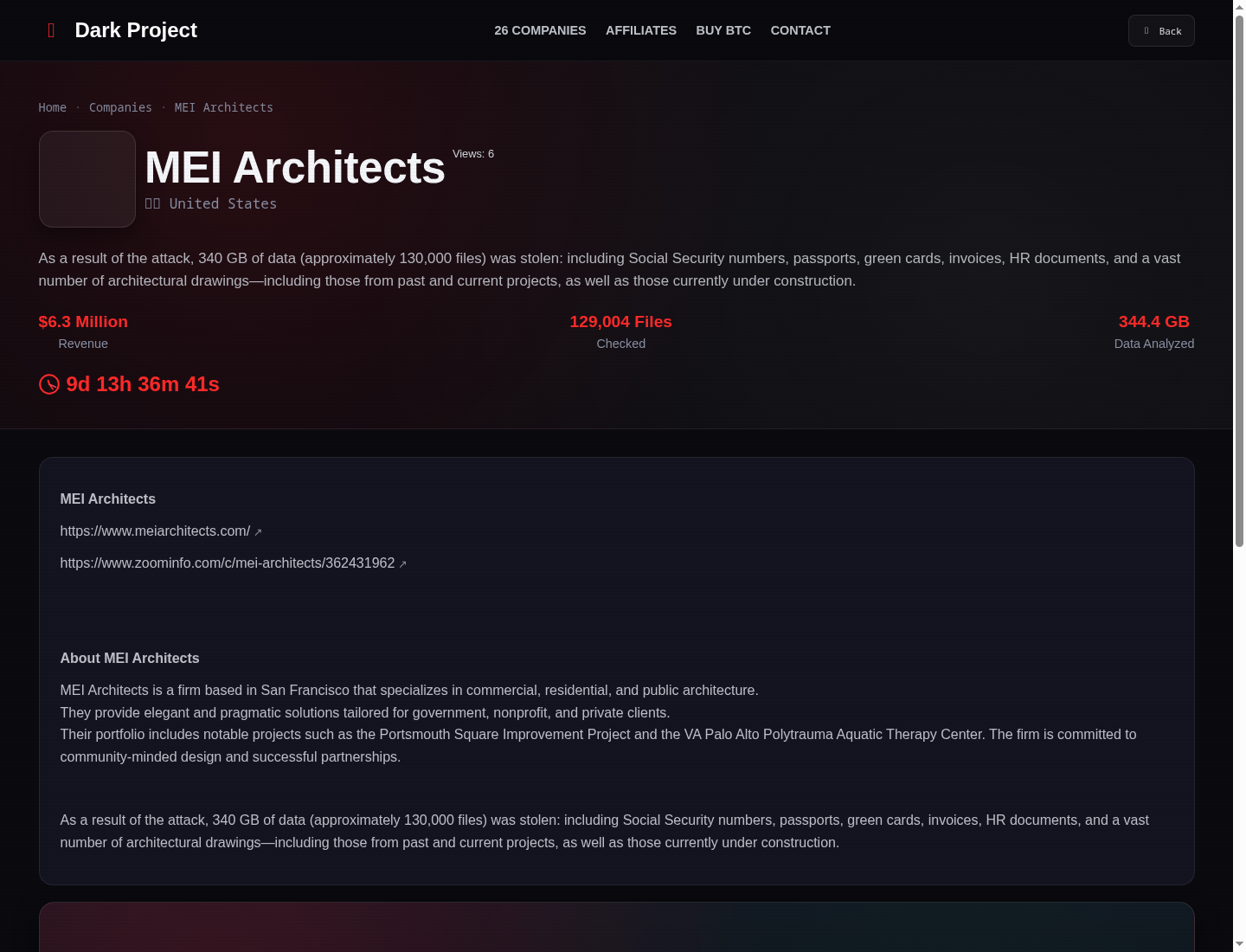 Screenshot der Detailseite
