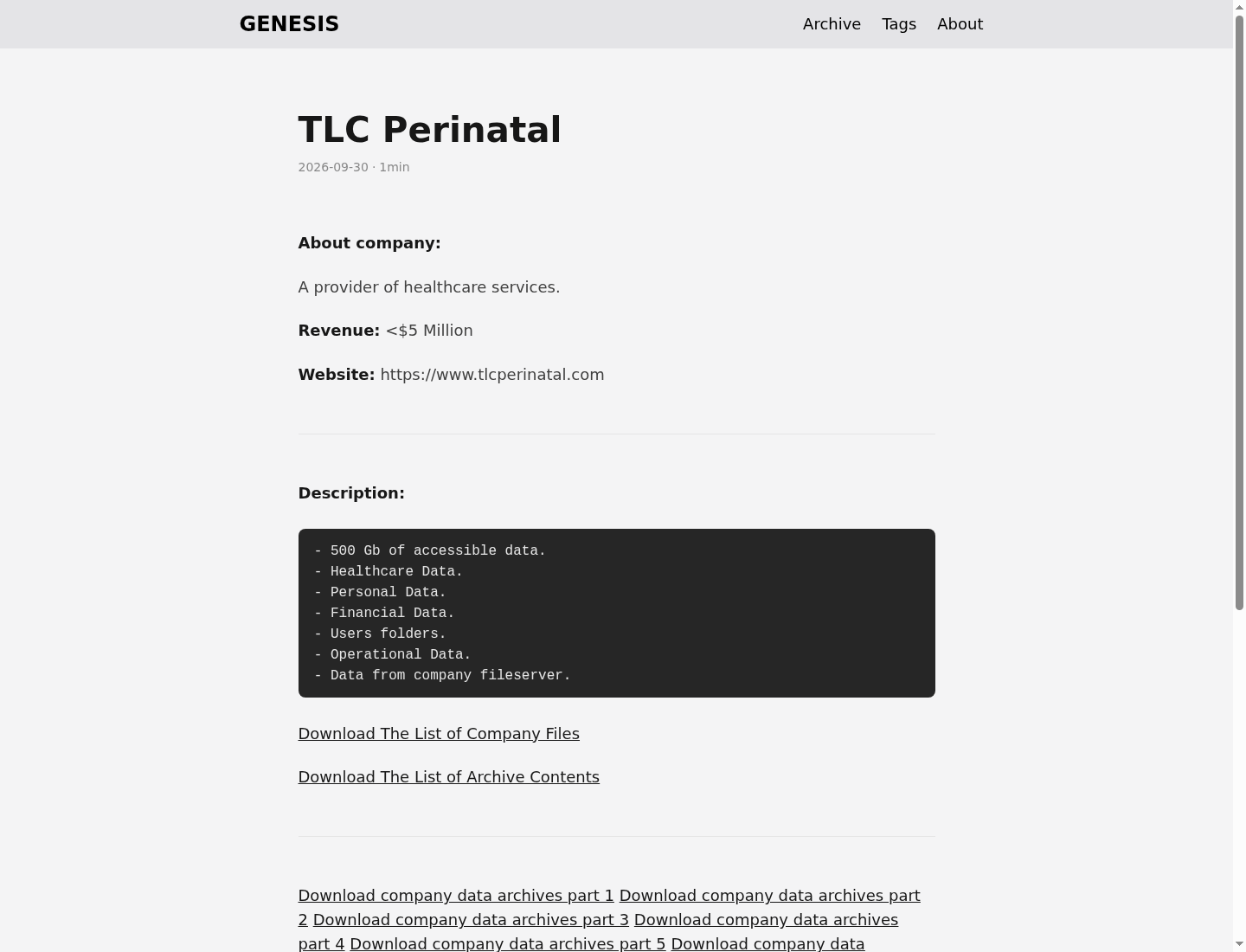 Screenshot der Detailseite