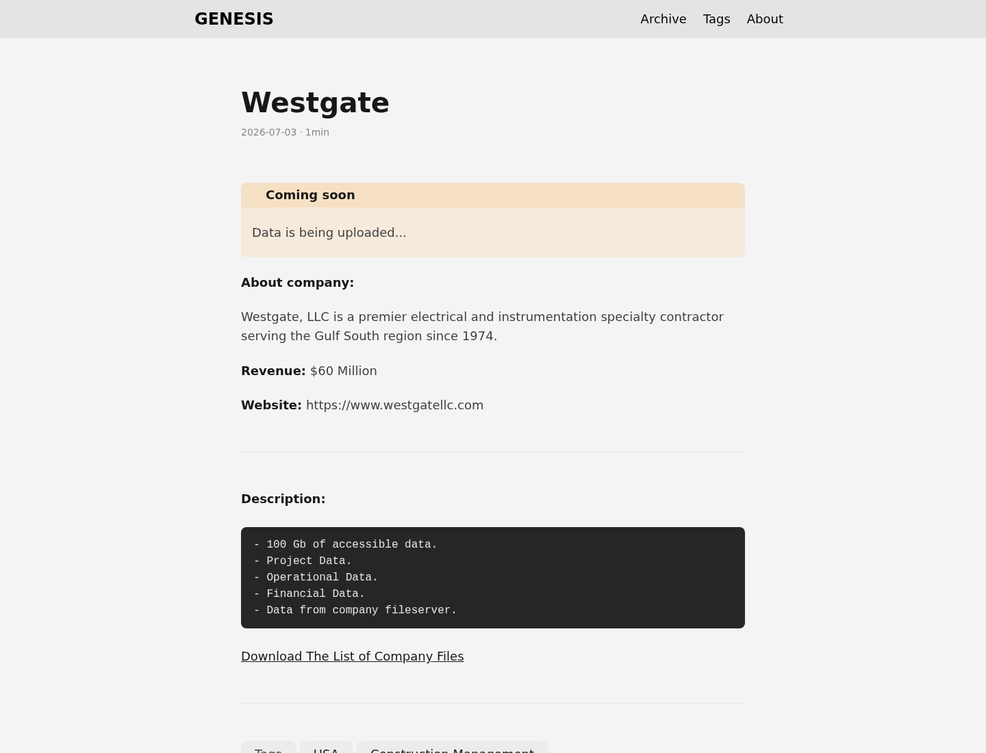 Screenshot der Detailseite