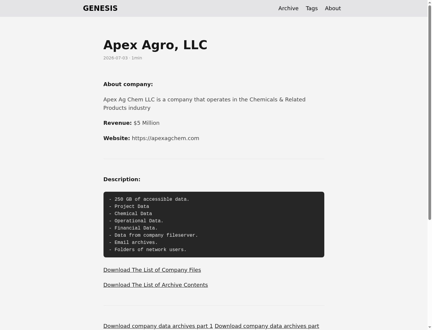 Screenshot der Detailseite