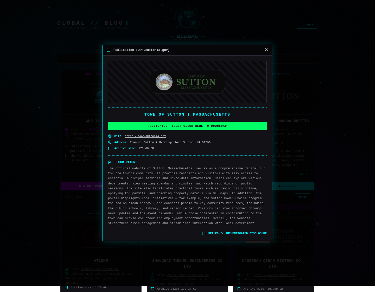 Screenshot der Detailseite