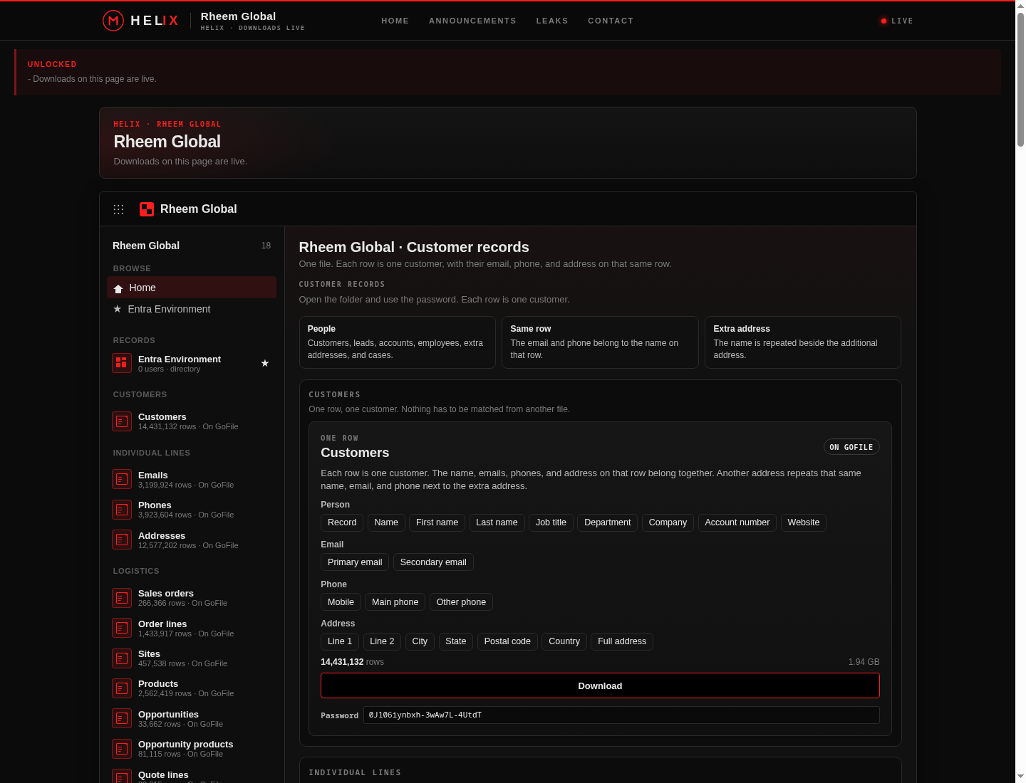 Screenshot der Detailseite
