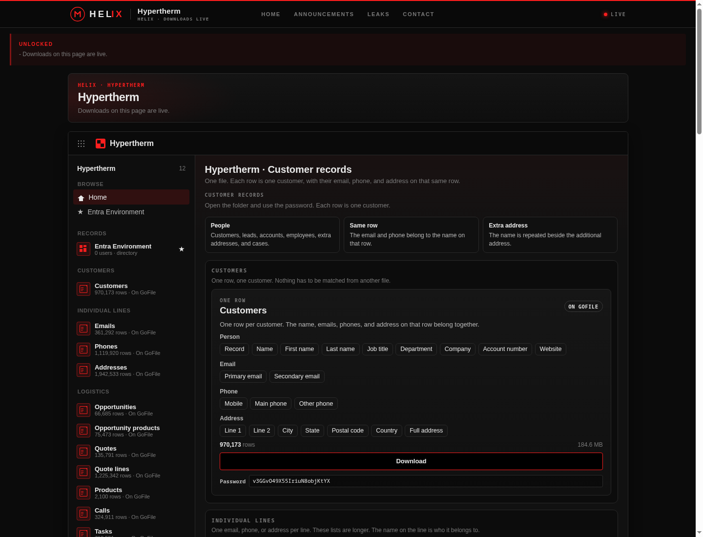 Screenshot der Detailseite