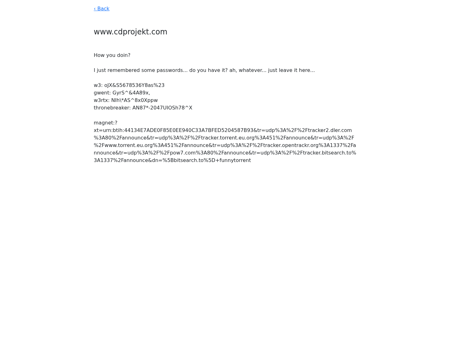 Screenshot der Detailseite