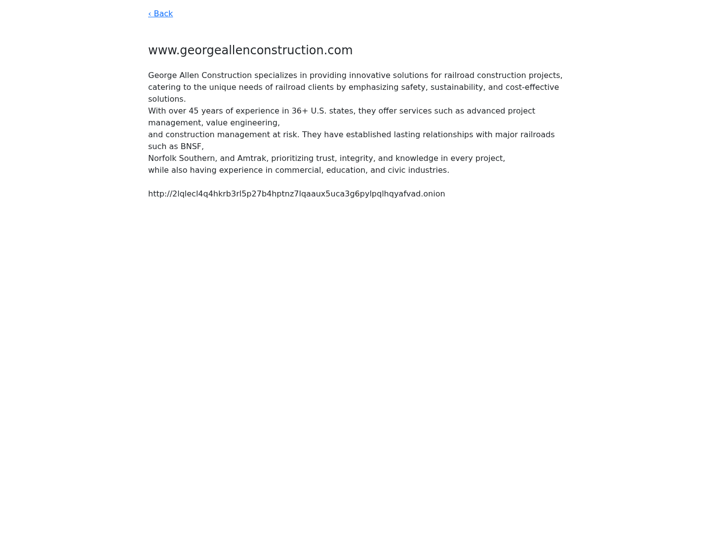 Screenshot der Detailseite