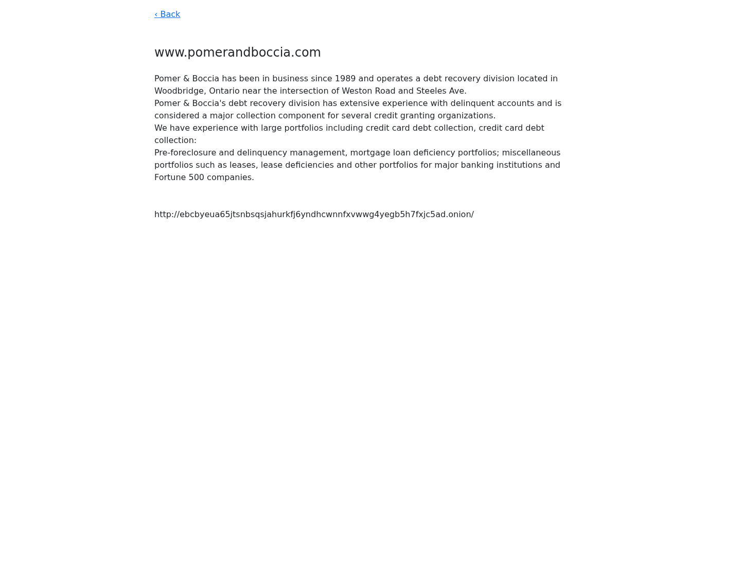 Screenshot der Detailseite
