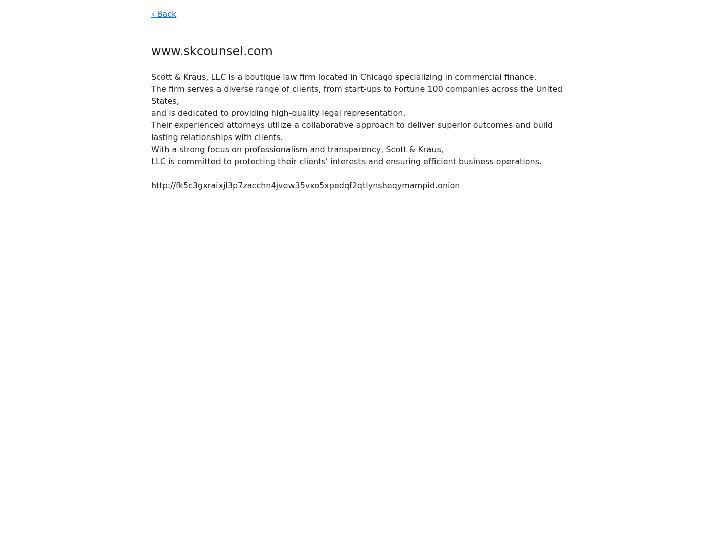 Screenshot der Detailseite