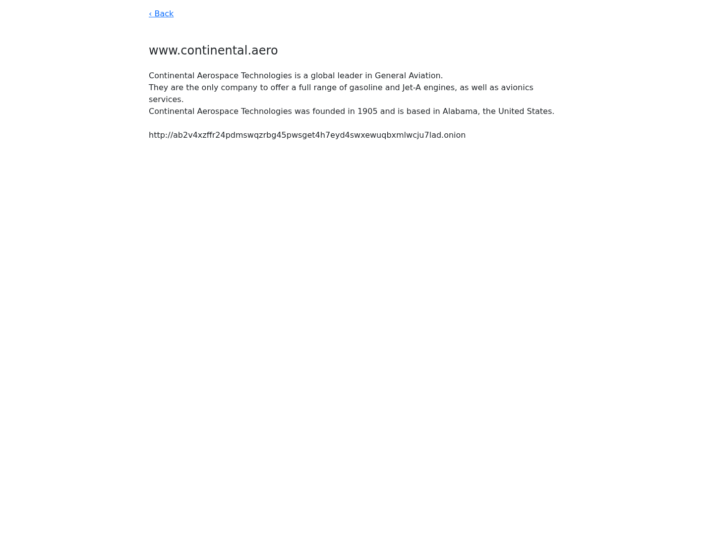 Screenshot der Detailseite