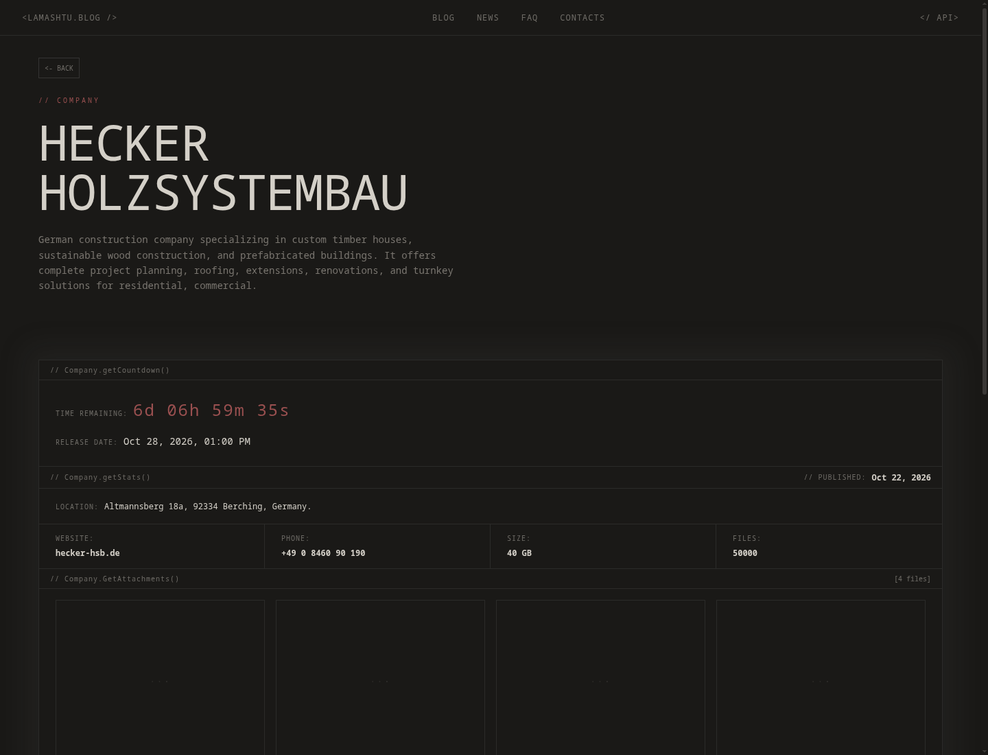 Screenshot der Detailseite