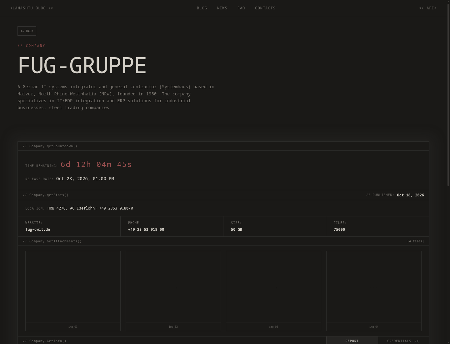 Screenshot der Detailseite
