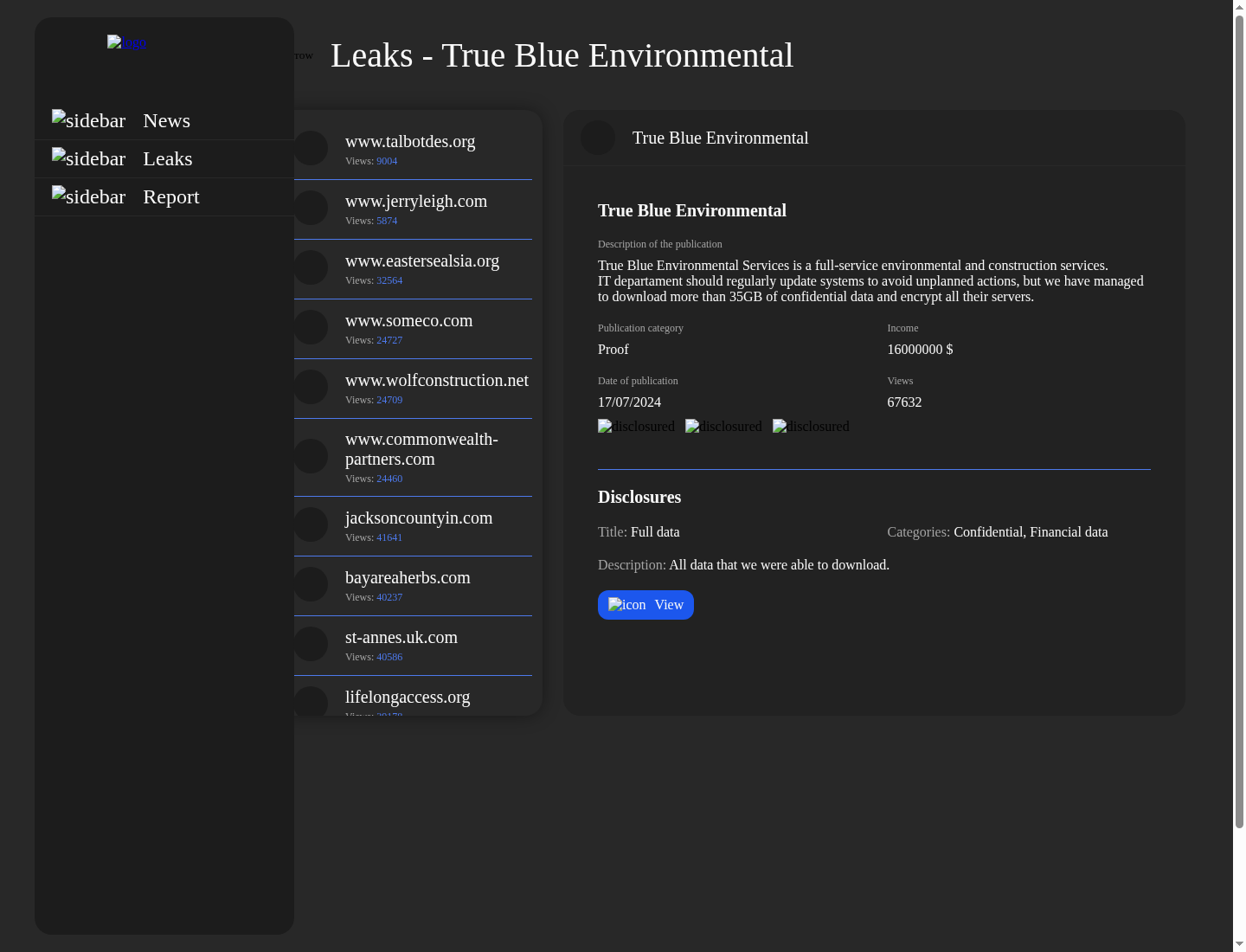Screenshot der Detailseite