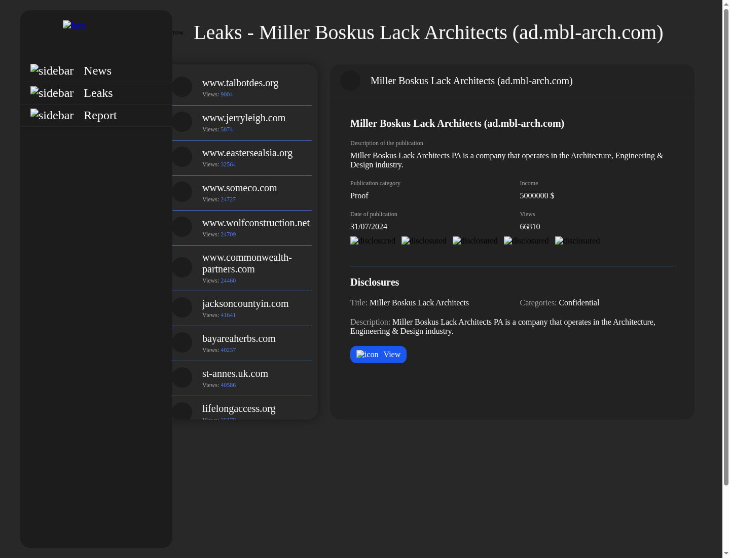 Screenshot der Detailseite