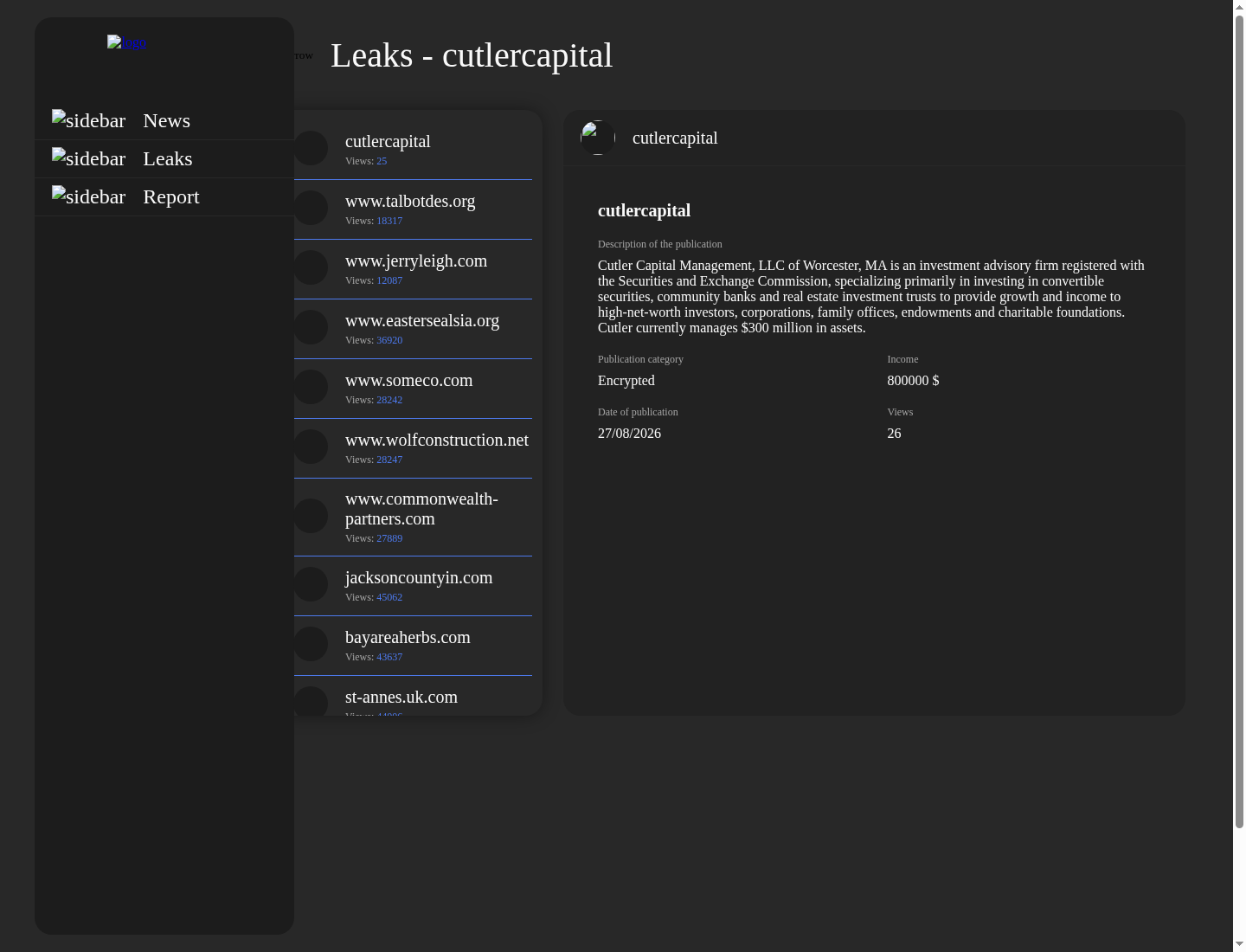 Screenshot der Detailseite