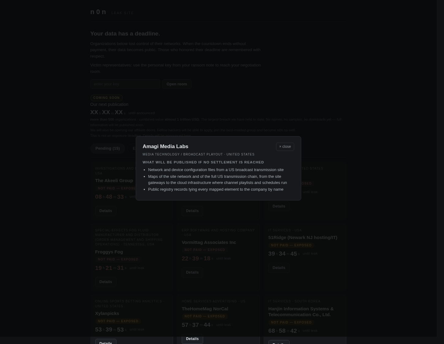 Screenshot der Detailseite