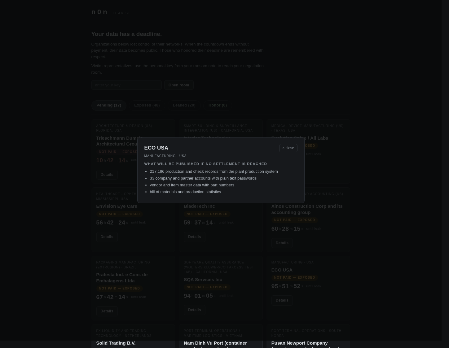Screenshot der Detailseite