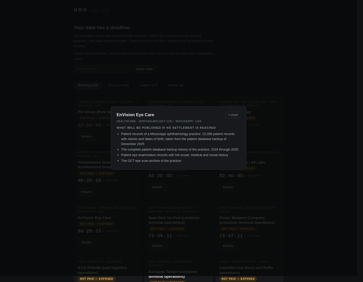 Screenshot der Detailseite